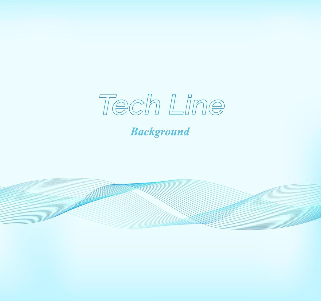 blauwe curve van techline-achtergrond vector