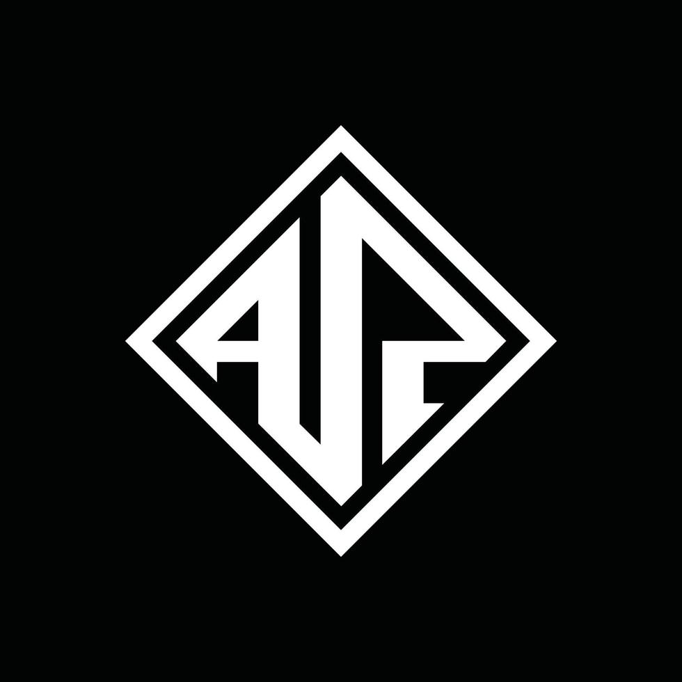eerste az za modern monogram en elegant logo-ontwerp, professionele brieven vector pictogram logo op zwarte achtergrond.