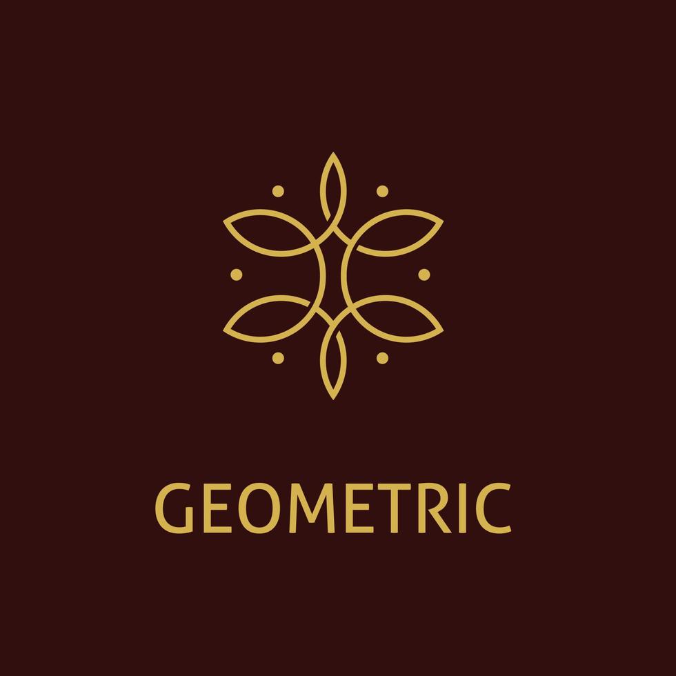 luxe abstracte geometrische logo ontwerpsjabloon in trendy lineaire stijl. vectorillustratie. vector