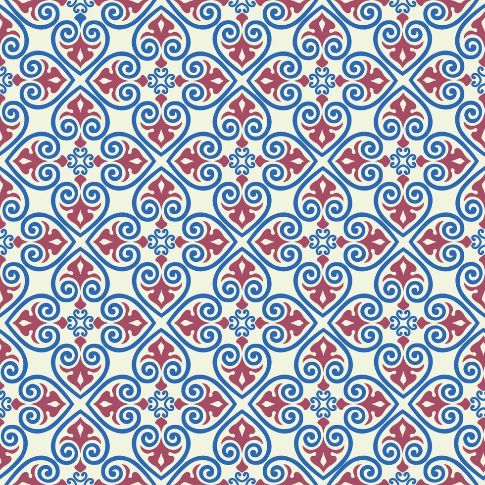 naadloos patroon met bloemen Aziatisch ornament. abstracte decoratieve textuur. artistieke diagonaal bloeien tegel achtergrond in arabische oriënteren stijl vector