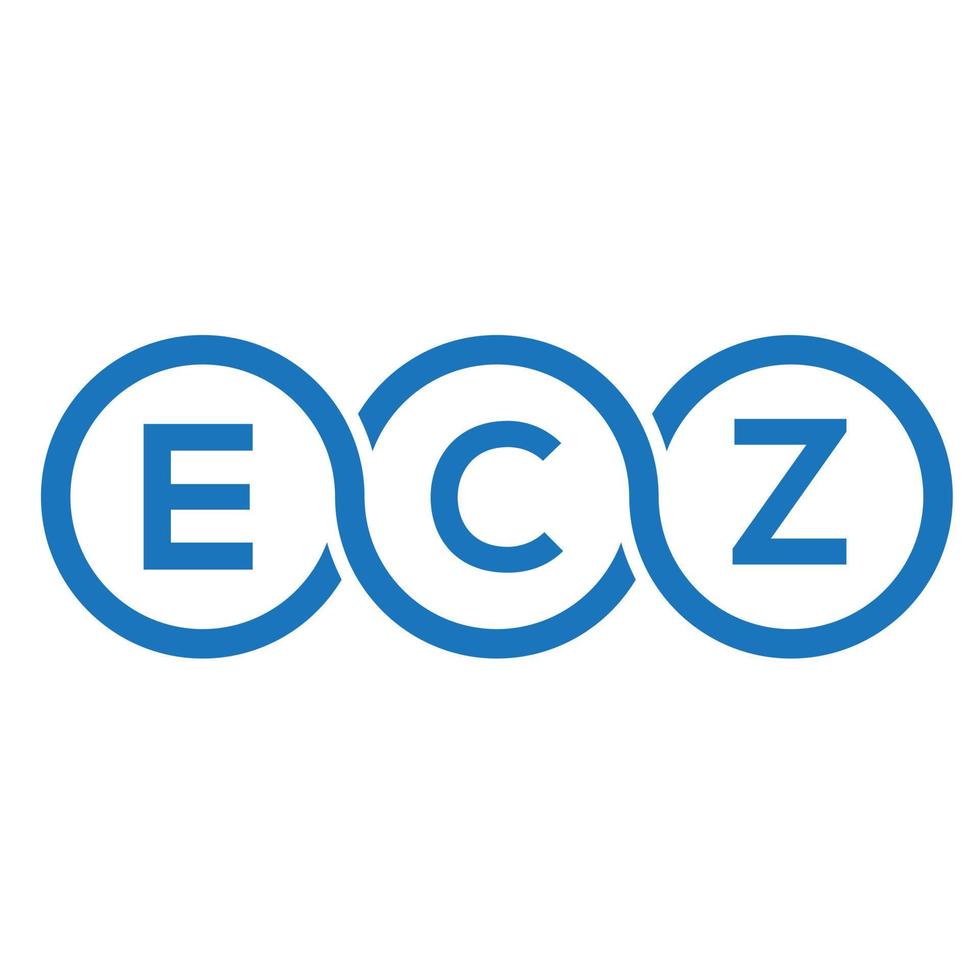 ecz brief logo ontwerp op zwarte background.ecz creatieve initialen brief logo concept.ecz vector brief ontwerp.
