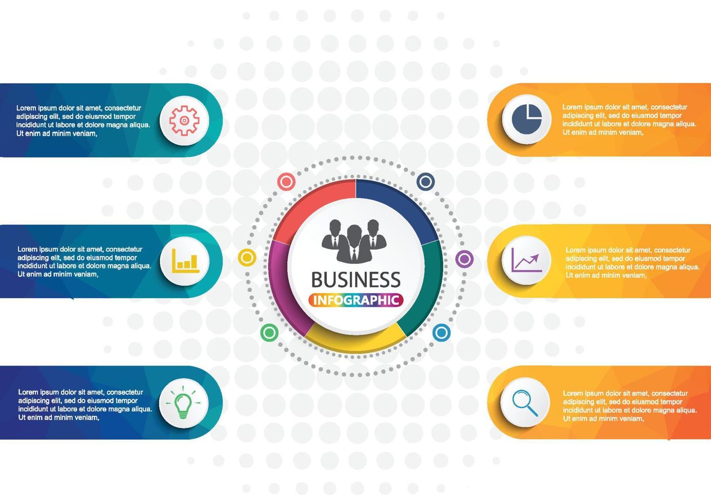 visualisatie van zakelijke gegevens. proces grafiek. abstracte elementen van grafiek, diagram met stappen, opties, onderdelen of processen. vector zakelijke sjabloon voor presentatie. creatief concept voor infographic.