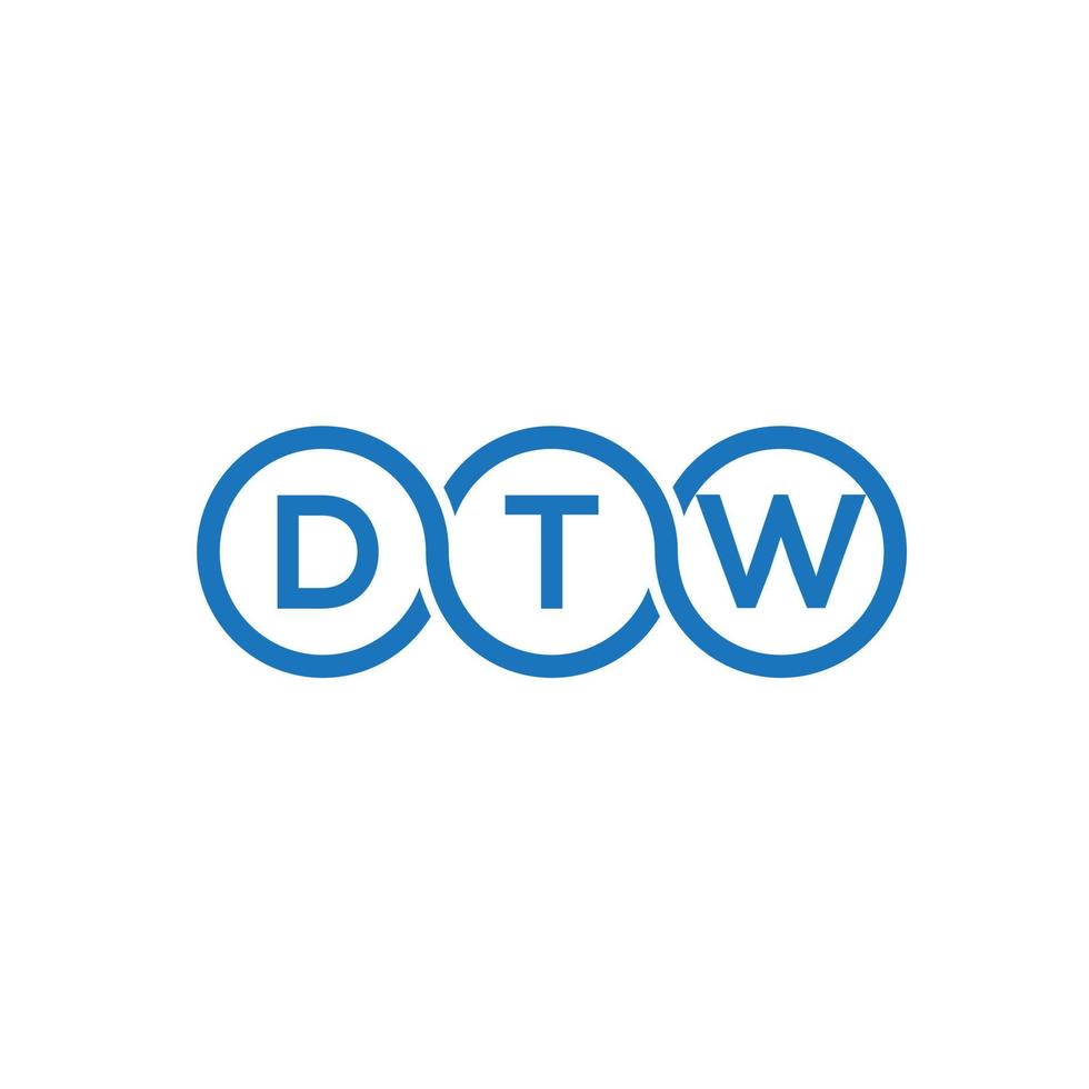 dtw brief logo ontwerp op zwarte background.dtw creatieve initialen brief logo concept.dtw vector brief ontwerp.