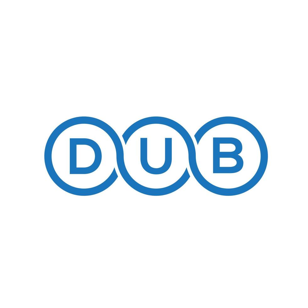 dub brief logo ontwerp op zwarte background.dub creatieve initialen brief logo concept.dub vector brief ontwerp.