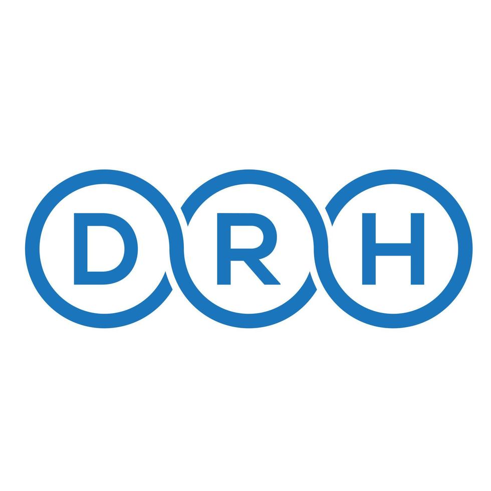 drh brief logo ontwerp op zwarte background.drh creatieve initialen brief logo concept.drh vector brief ontwerp.