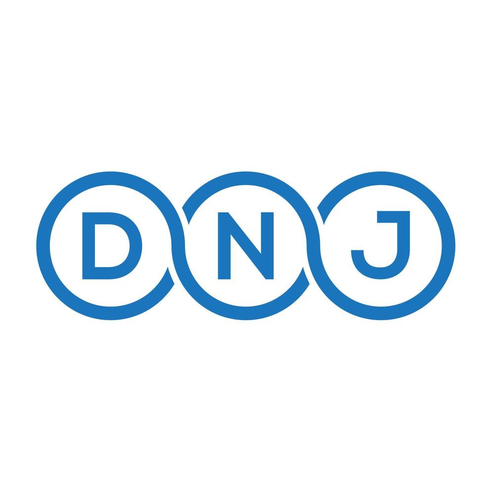 DNJ brief logo ontwerp op zwarte background.dnj creatieve initialen brief logo concept.dnj vector brief ontwerp.