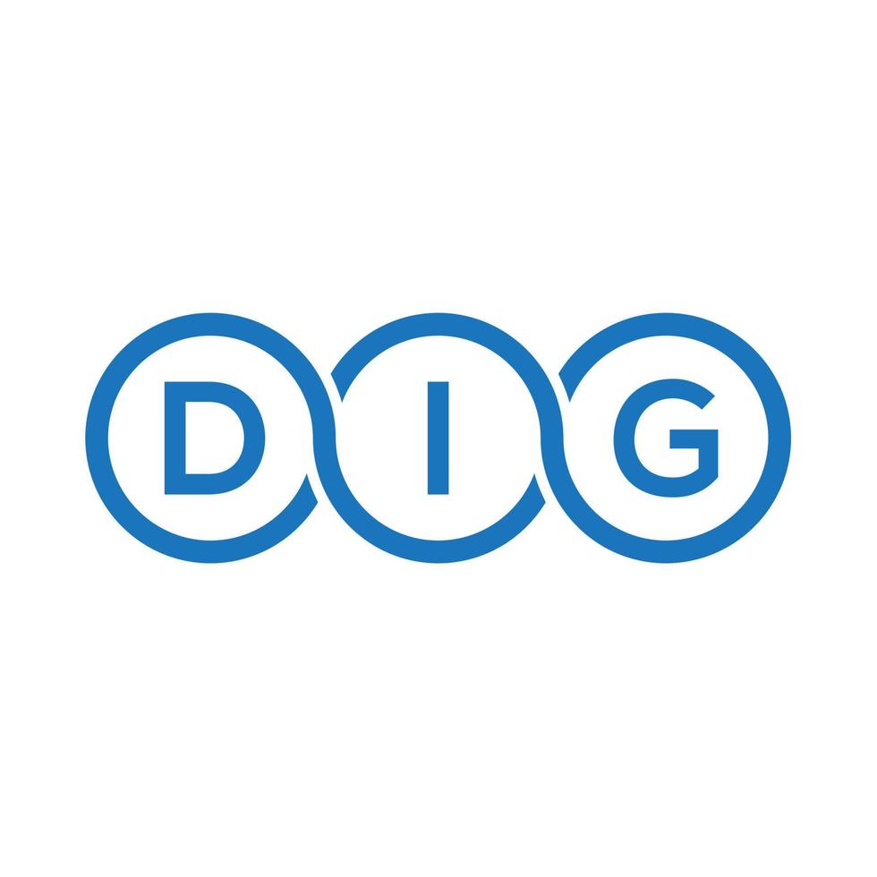 dig brief logo ontwerp op zwarte background.dig creatieve initialen brief logo concept.dig vector brief ontwerp.