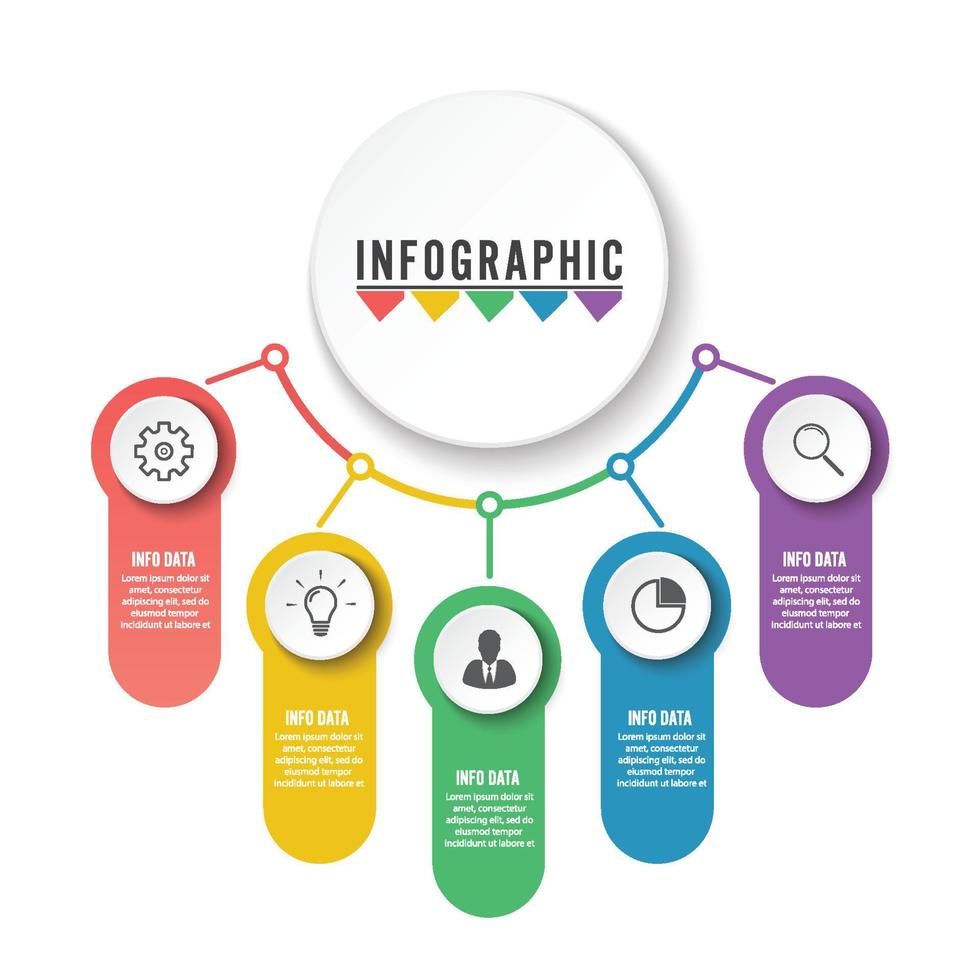 abstracte infographics nummer optiesjabloon. vector illustratie. kan worden gebruikt voor werkstroomlay-out, diagram, zakelijke stapopties, banner, webdesign.