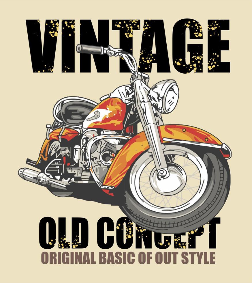 kunst vintage motorfiets illustratie vector