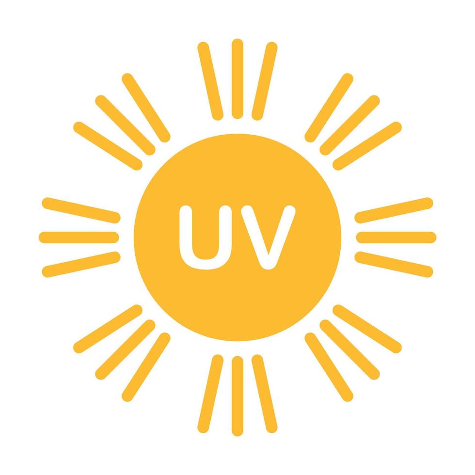 UV-straling pictogram vector zonne-ultraviolet licht symbool voor grafisch ontwerp, logo, website, sociale media, mobiele app, ui illustratie.