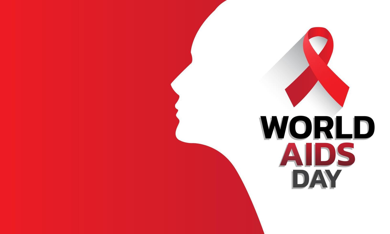 wereld aids dag banner achtergrond afbeelding. vector