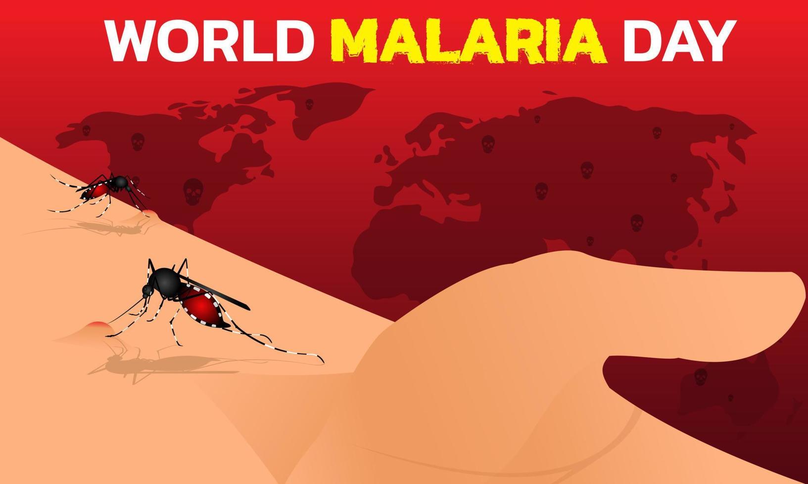 wereld malaria dag conceptontwerp voor malaria dag. vector