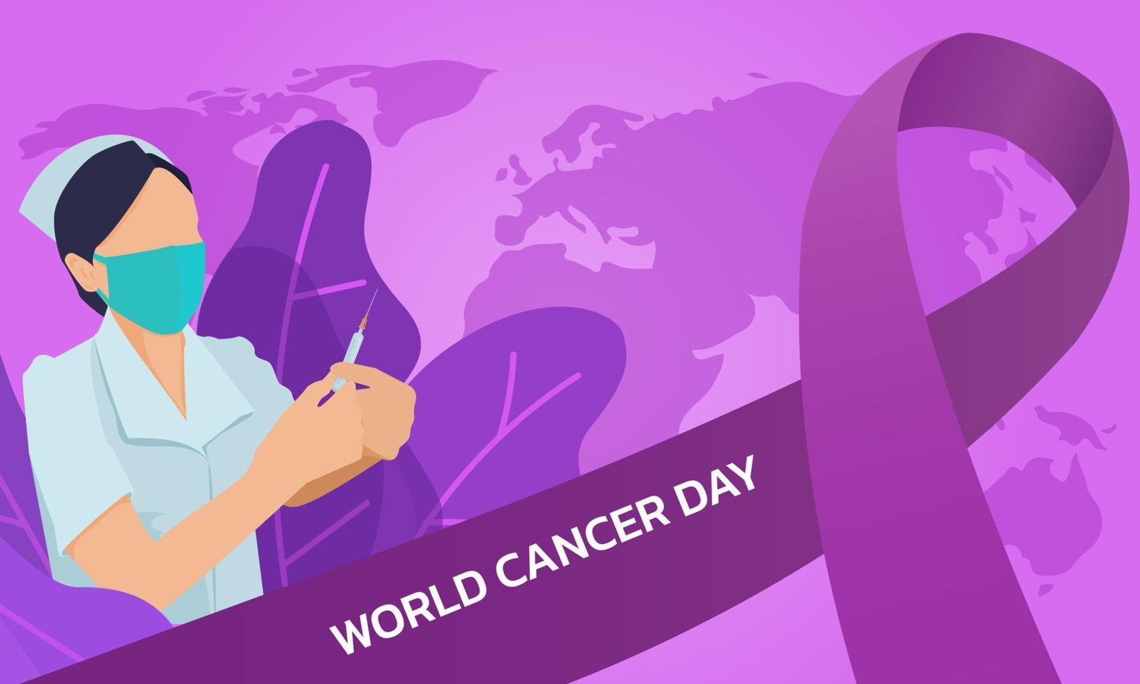 wereld kanker dag concept. vector illustratie