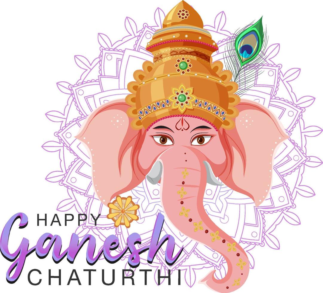 gelukkige ganesh chaturthi-poster vector