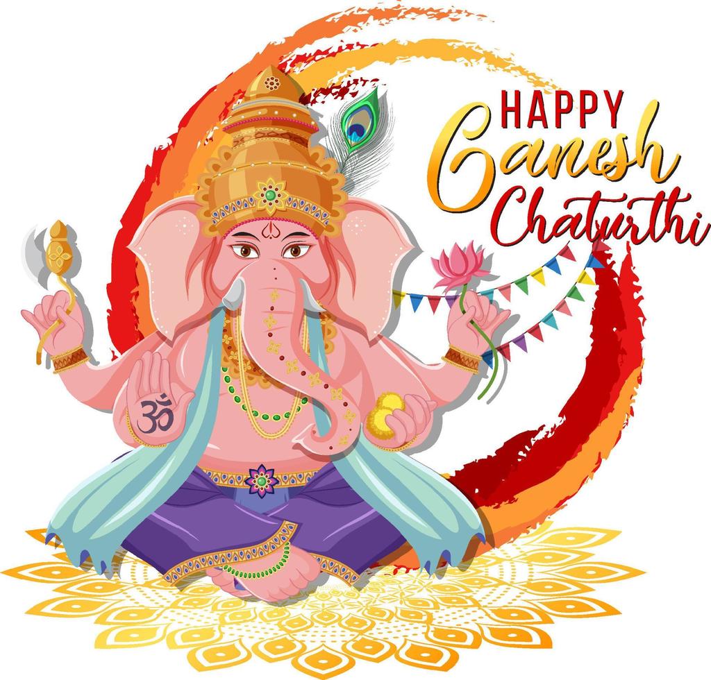 gelukkige ganesh chaturthi-poster vector