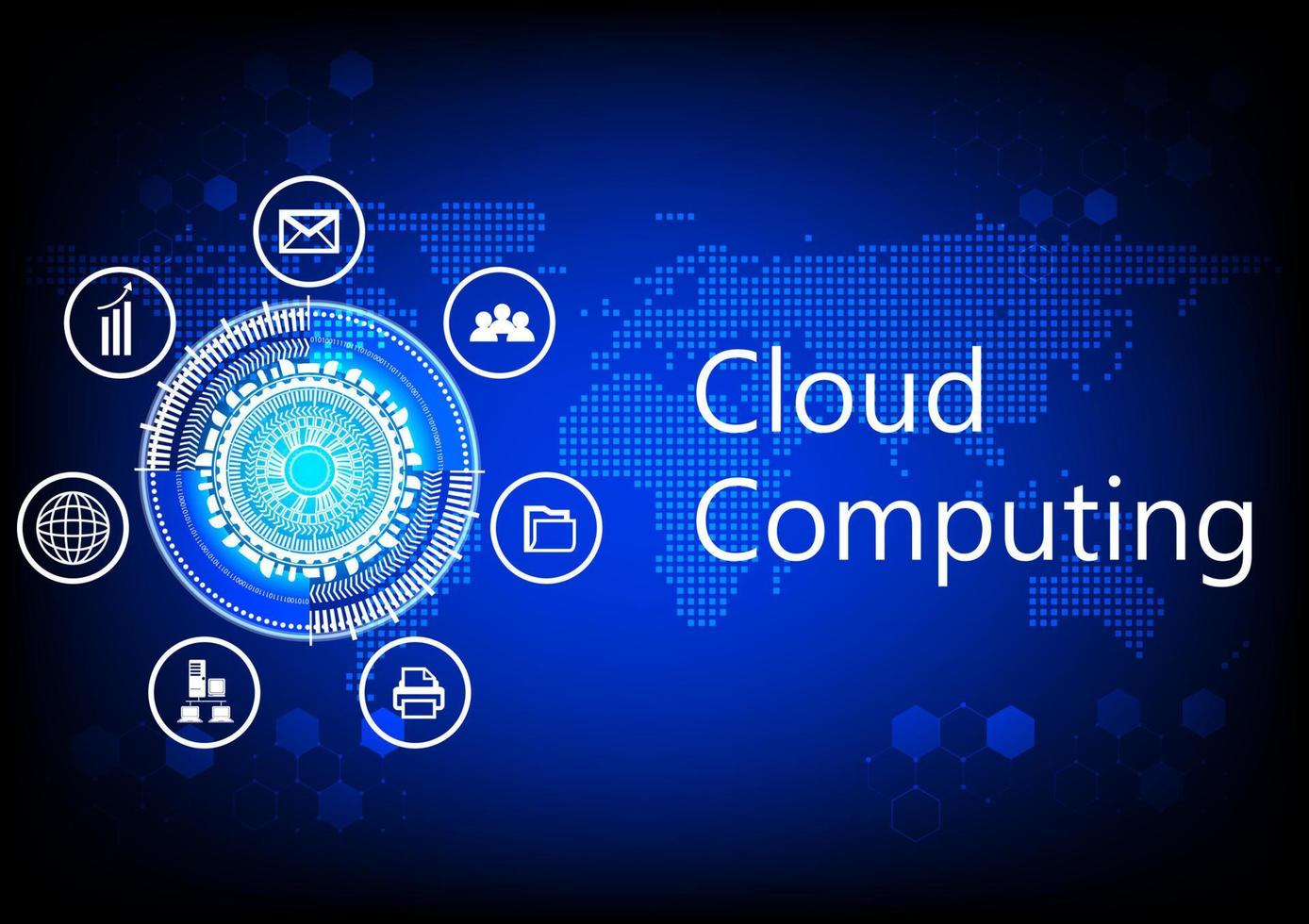 grafisch diagram cloud computing concept infrastructuur link toegang gegevensbeheer vectorillustratie vector