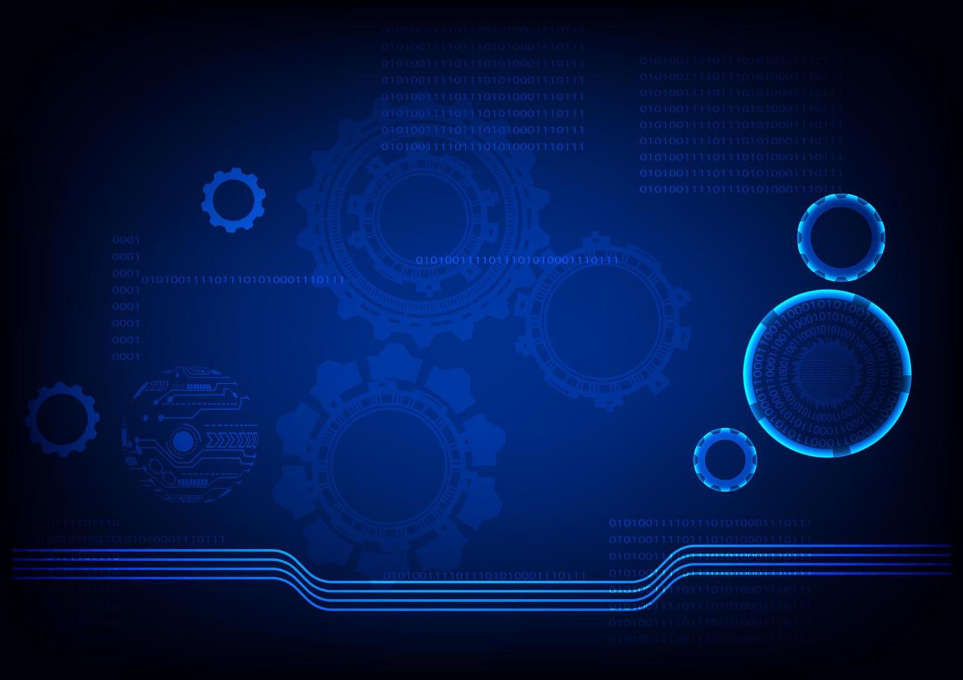 grafisch ontwerp illustratie digitaal circuit met binair gecodeerd decimaal diagram technologie voor achtergrondbehang vectorillustratie vector