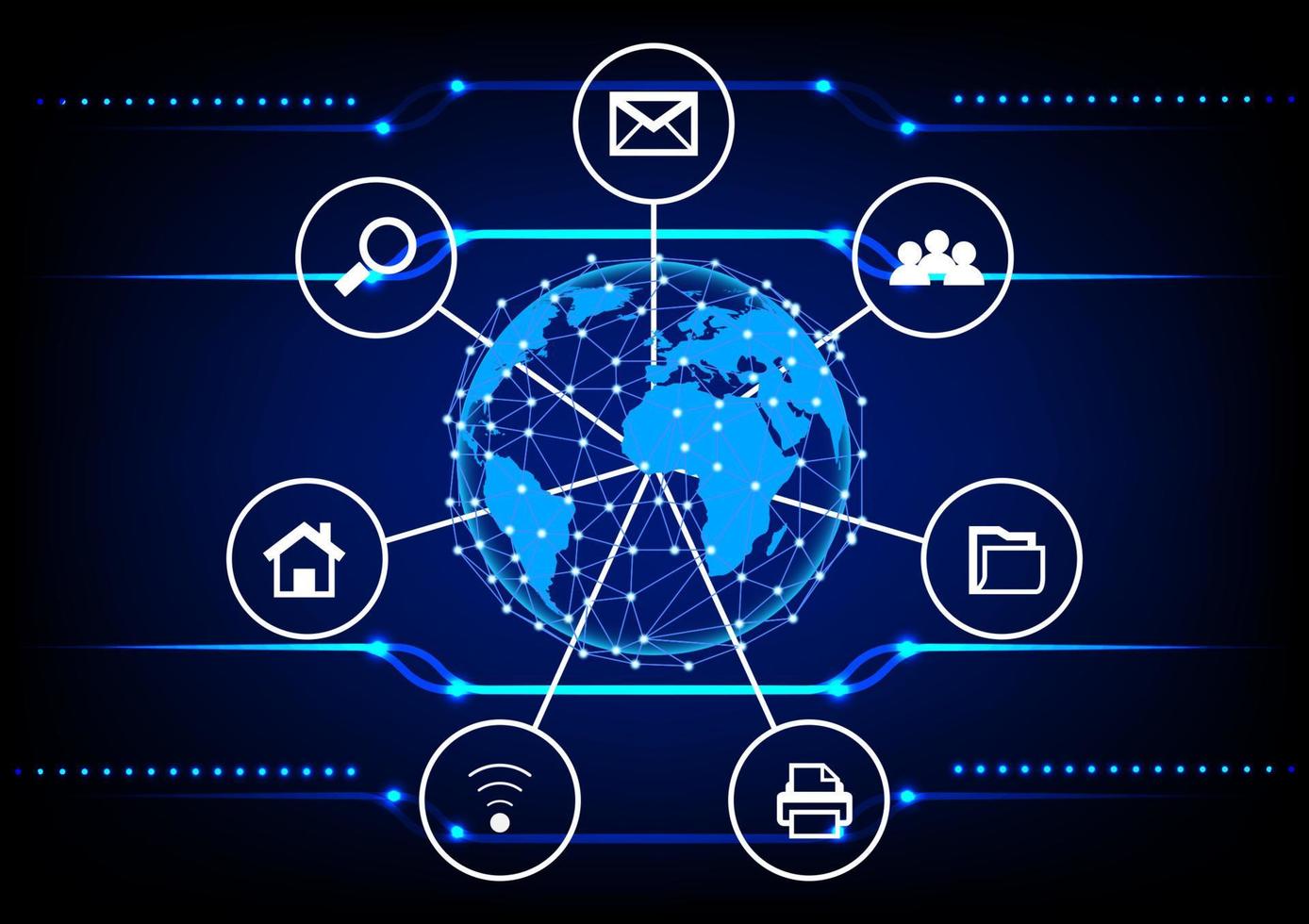 grafisch diagram cloud computing concept infrastructuur link toegang gegevensbeheer vectorillustratie vector