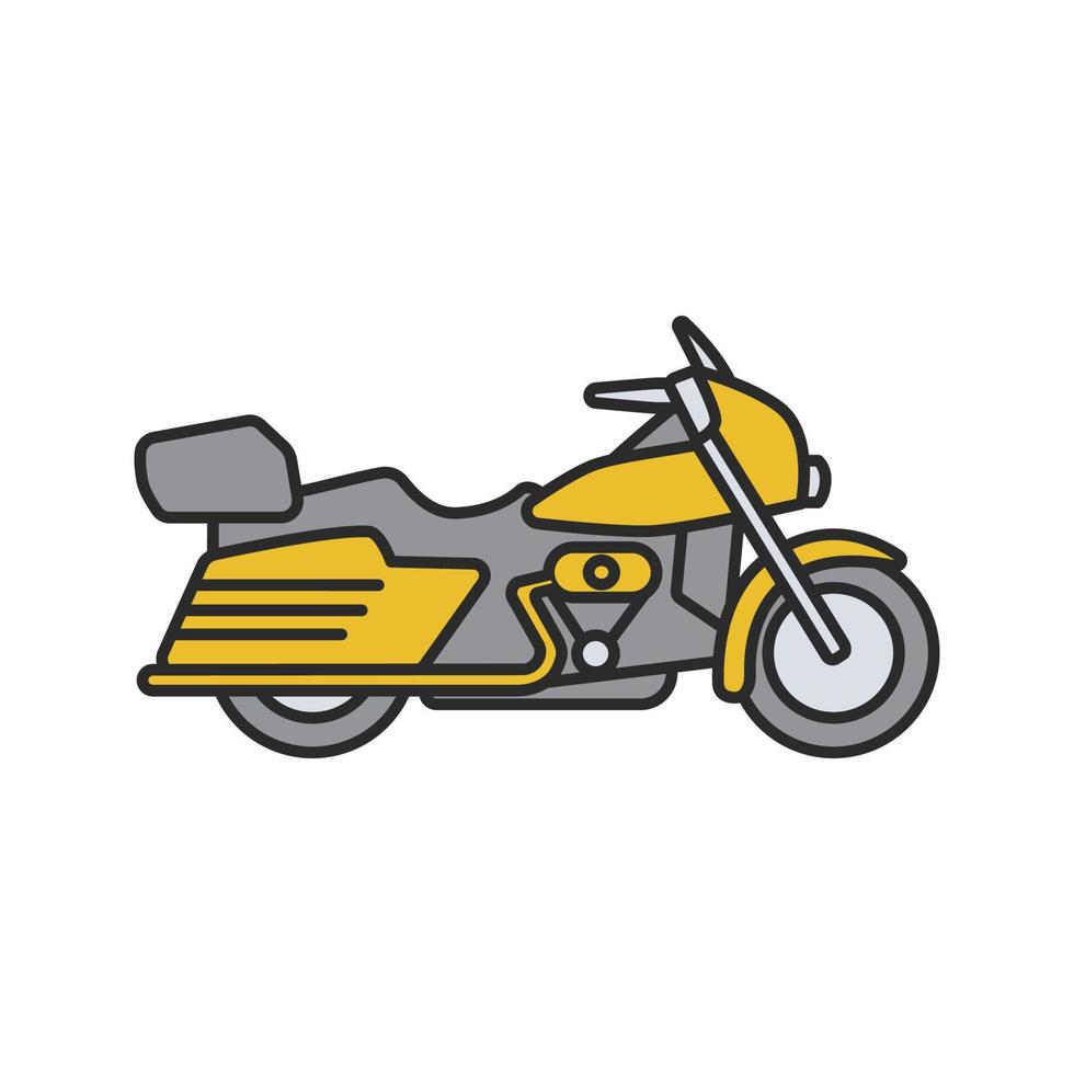 motor kleur pictogram. motorfiets. geïsoleerde vectorillustratie vector