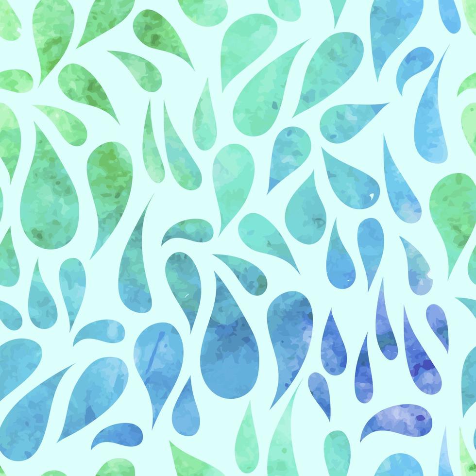 aquarel naadloze patroon van cartoon vis. blauwe zee achtergrond vector