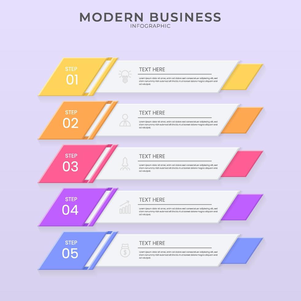 minimalistische 3d infographic vectorsjabloon met stappen voor succes. presentatie met pictogrammen van lijnelementen. bedrijfsconceptontwerp kan worden gebruikt voor web-, brochure-, diagram-, grafiek- of bannerlay-out vector