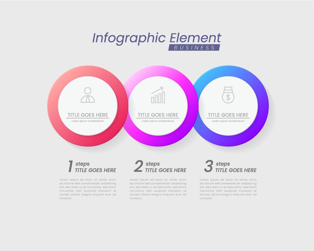 vector infographic ontwerpsjabloon met opties of stappen. kan worden gebruikt voor procesdiagram, presentaties, workflowlay-out, banner, stroomschema, infografiek.