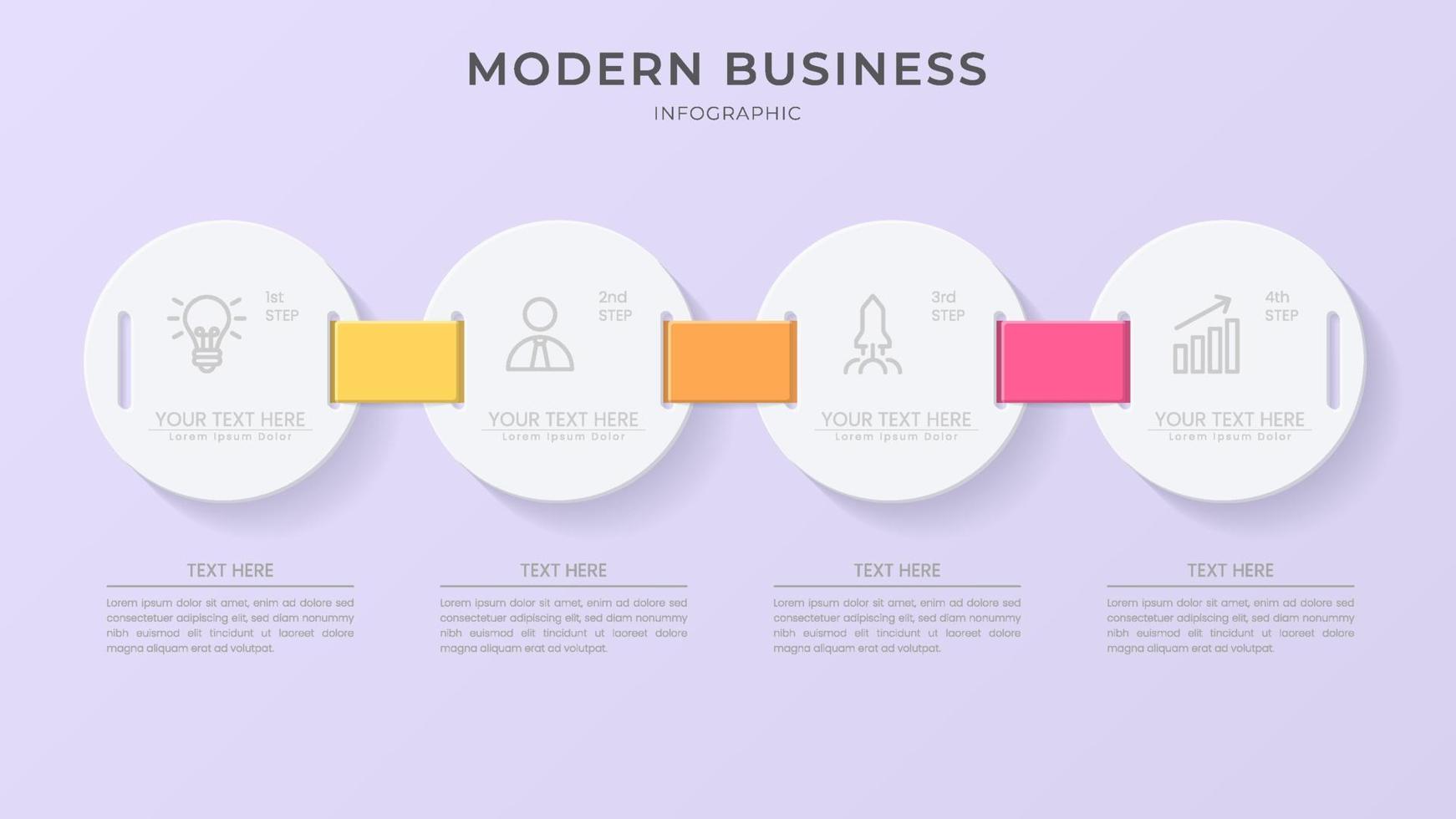 minimalistische 3d infographic vectorsjabloon met stappen voor succes. presentatie met pictogrammen van lijnelementen. bedrijfsconceptontwerp kan worden gebruikt voor web-, brochure-, diagram-, grafiek- of bannerlay-out vector