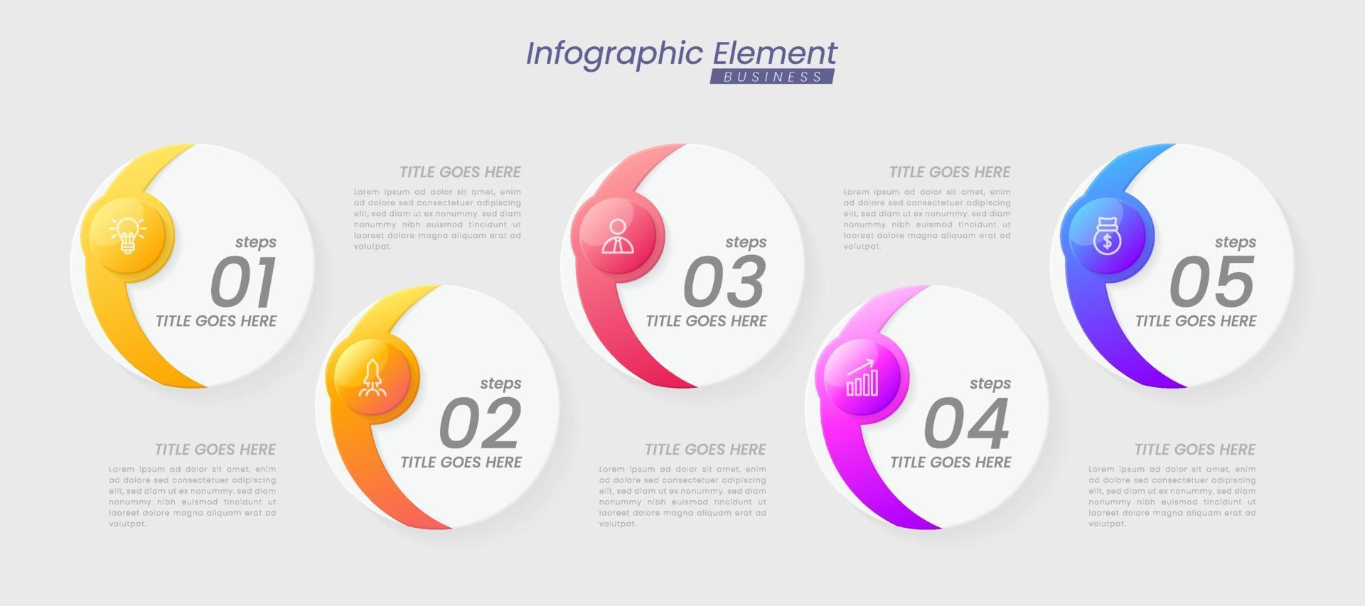 vector infographic ontwerpsjabloon met opties of stappen. kan worden gebruikt voor procesdiagram, presentaties, workflowlay-out, banner, stroomschema, infografiek.