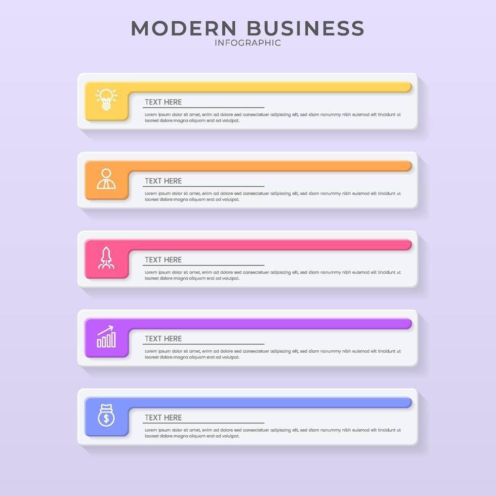 minimalistische 3d infographic vectorsjabloon met stappen voor succes. presentatie met pictogrammen van lijnelementen. bedrijfsconceptontwerp kan worden gebruikt voor web-, brochure-, diagram-, grafiek- of bannerlay-out vector