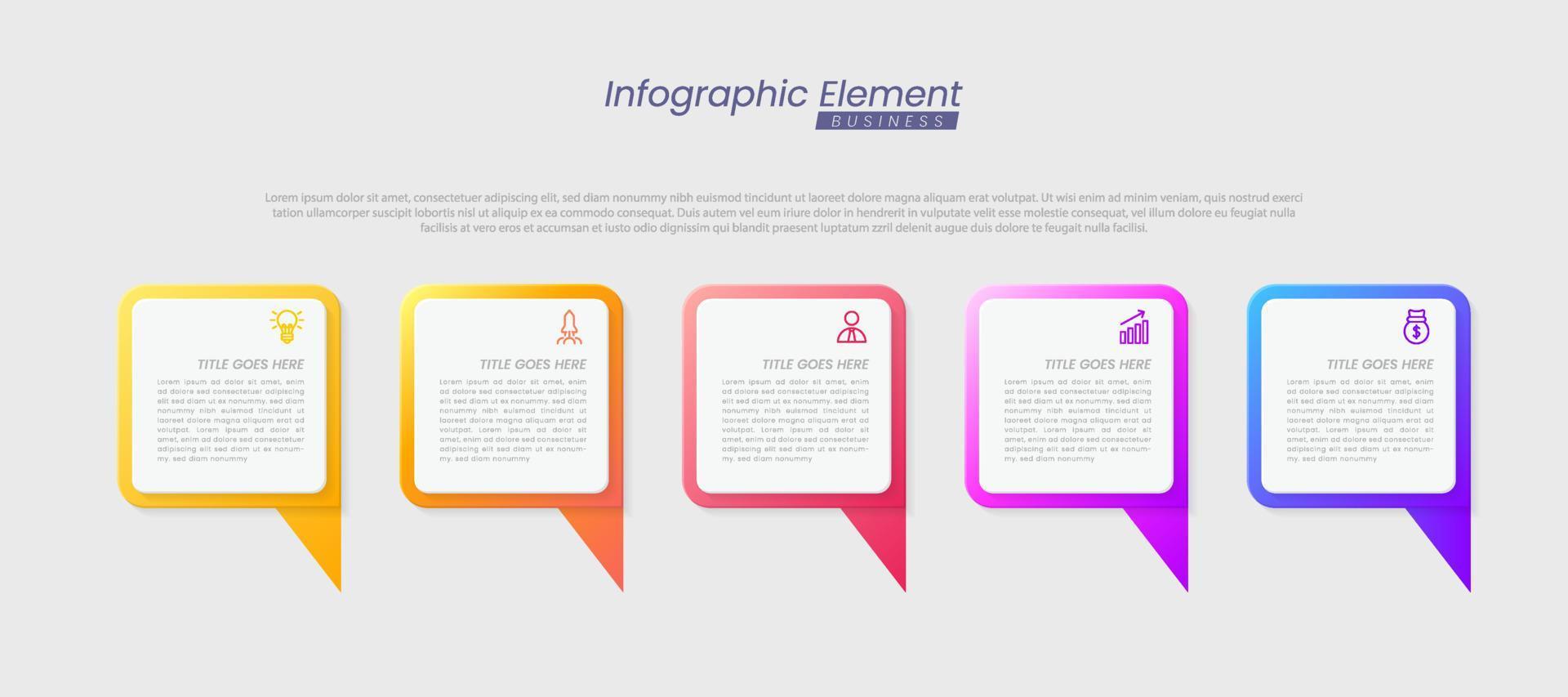 vector infographic ontwerpsjabloon met opties of stappen. kan worden gebruikt voor procesdiagram, presentaties, workflowlay-out, banner, stroomschema, infografiek.