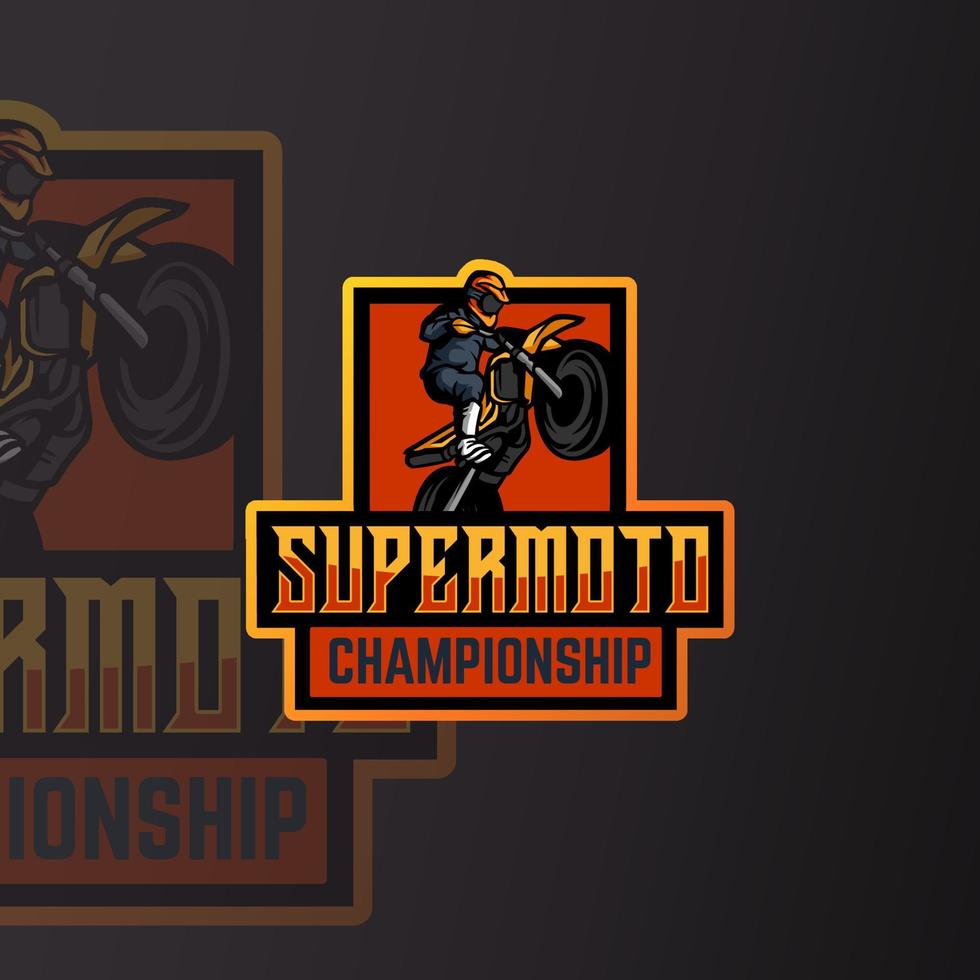 Supermoto kampioenschap logo vector