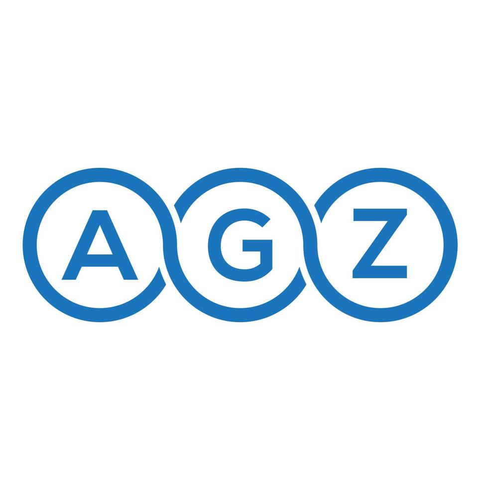 AGZ brief logo ontwerp op witte achtergrond. agz creatieve initialen brief logo concept. agz brief ontwerp. vector