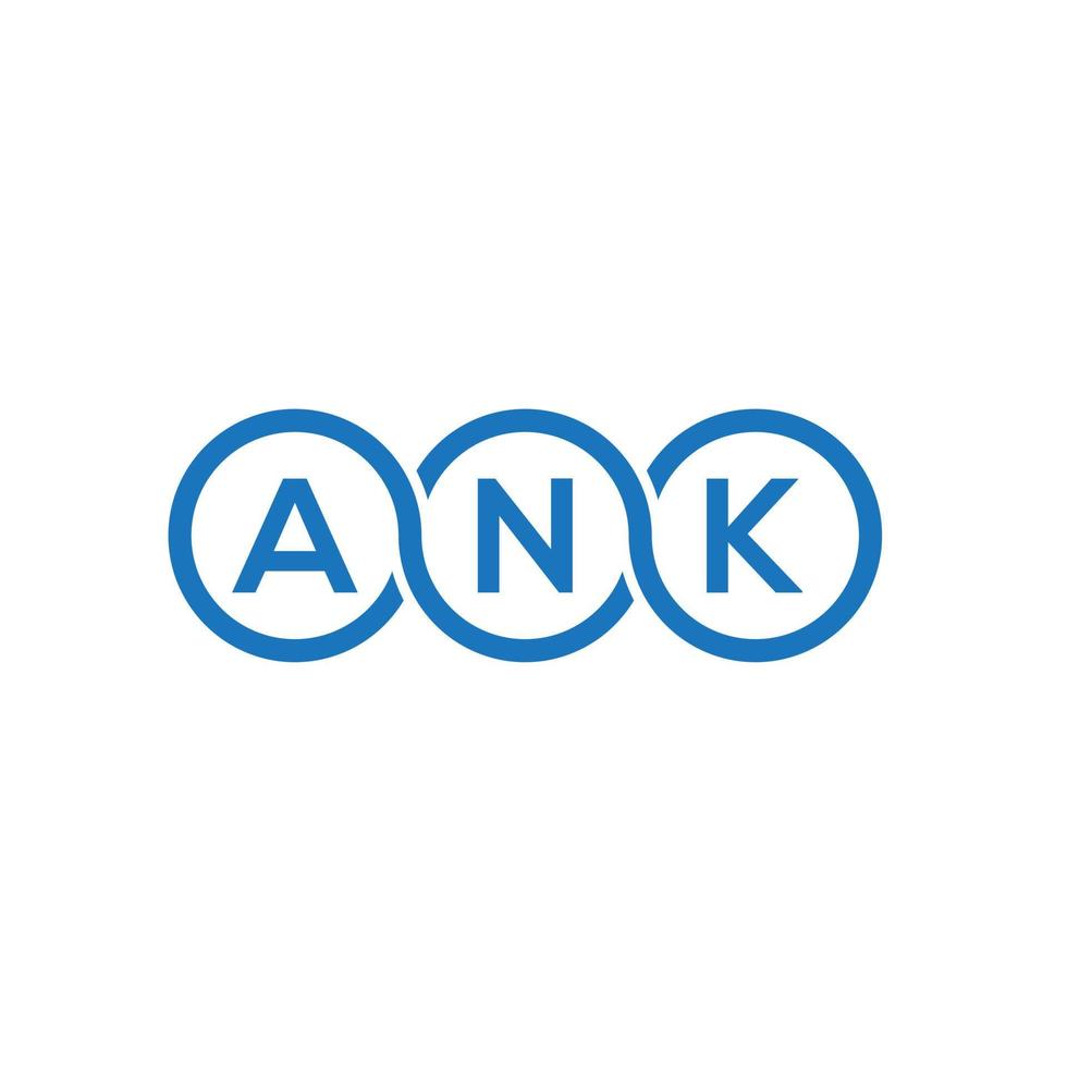 ank brief logo ontwerp op zwarte achtergrond. ank creatieve initialen brief logo concept. ank brief ontwerp. vector