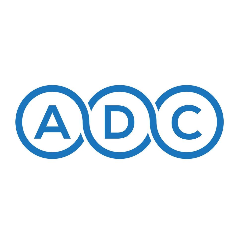 AD brief logo ontwerp op witte achtergrond. adc creatieve initialen brief logo concept. adc-briefontwerp. vector