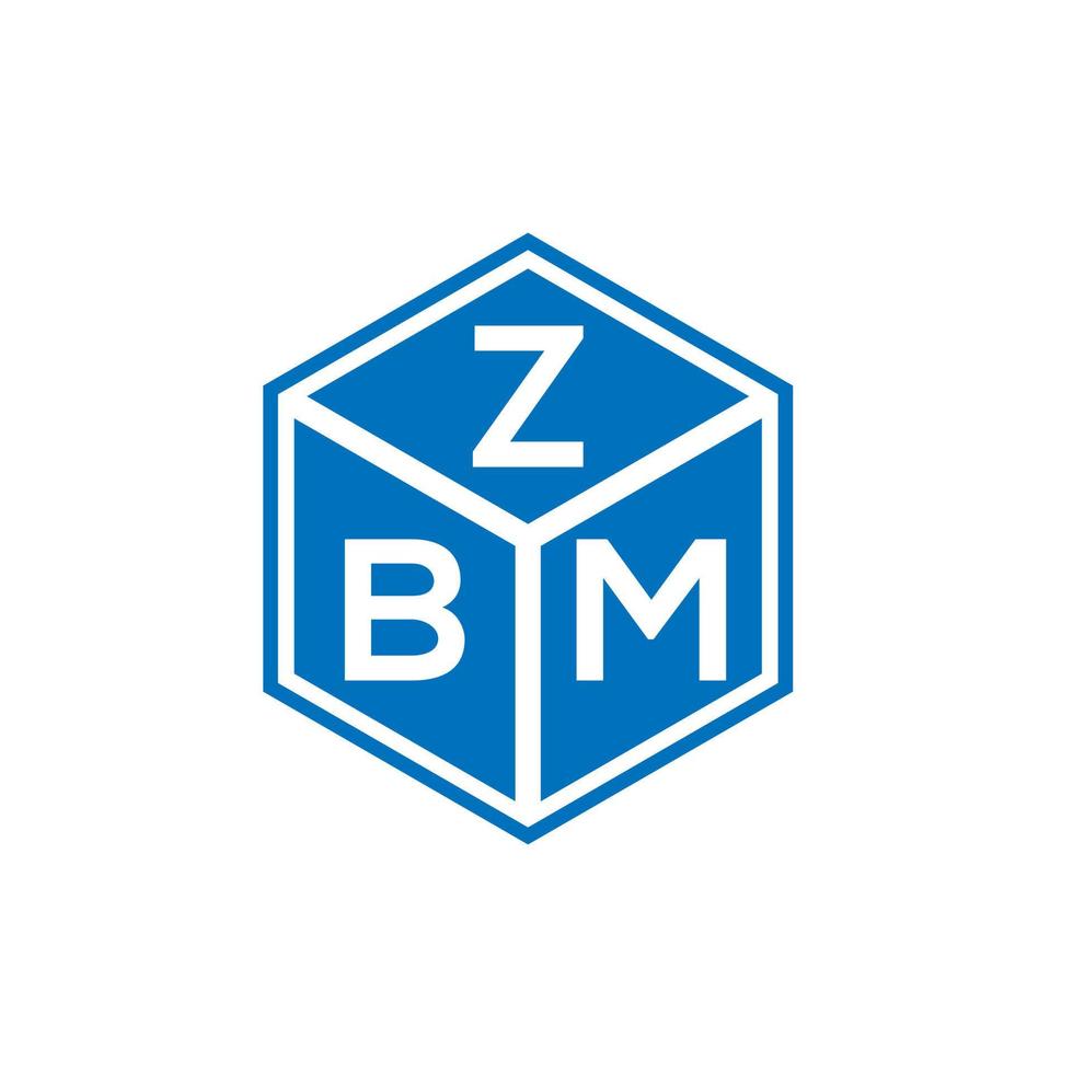 zbm brief logo ontwerp op witte achtergrond. zbm creatieve initialen brief logo concept. zbm brief ontwerp. vector