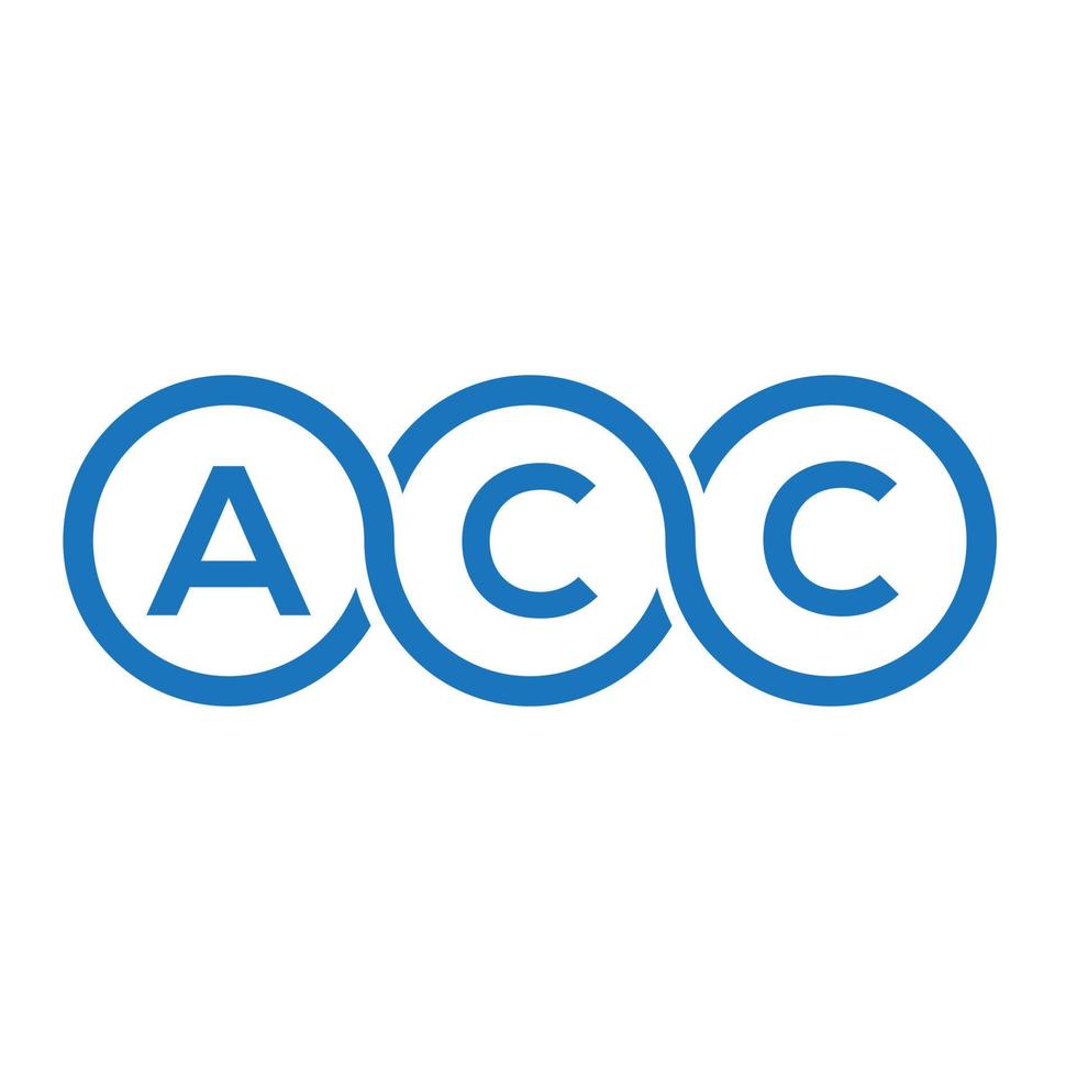 acc brief logo ontwerp op witte achtergrond. acc creatieve initialen brief logo concept. acc brief ontwerp. vector