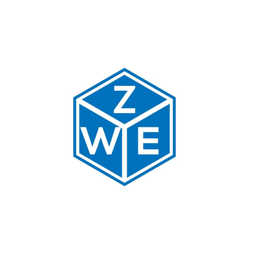 zwe brief logo ontwerp op witte achtergrond. zwe creatieve initialen brief logo concept. zwe brief ontwerp. vector