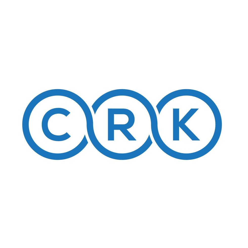 crk brief logo ontwerp op witte achtergrond. crk creatieve initialen brief logo concept. crk brief ontwerp. vector