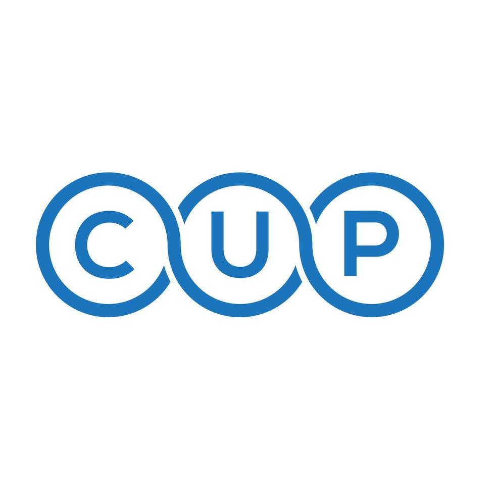 cup brief logo ontwerp op zwarte background.cup creatieve initialen brief logo concept.cup vector brief ontwerp.