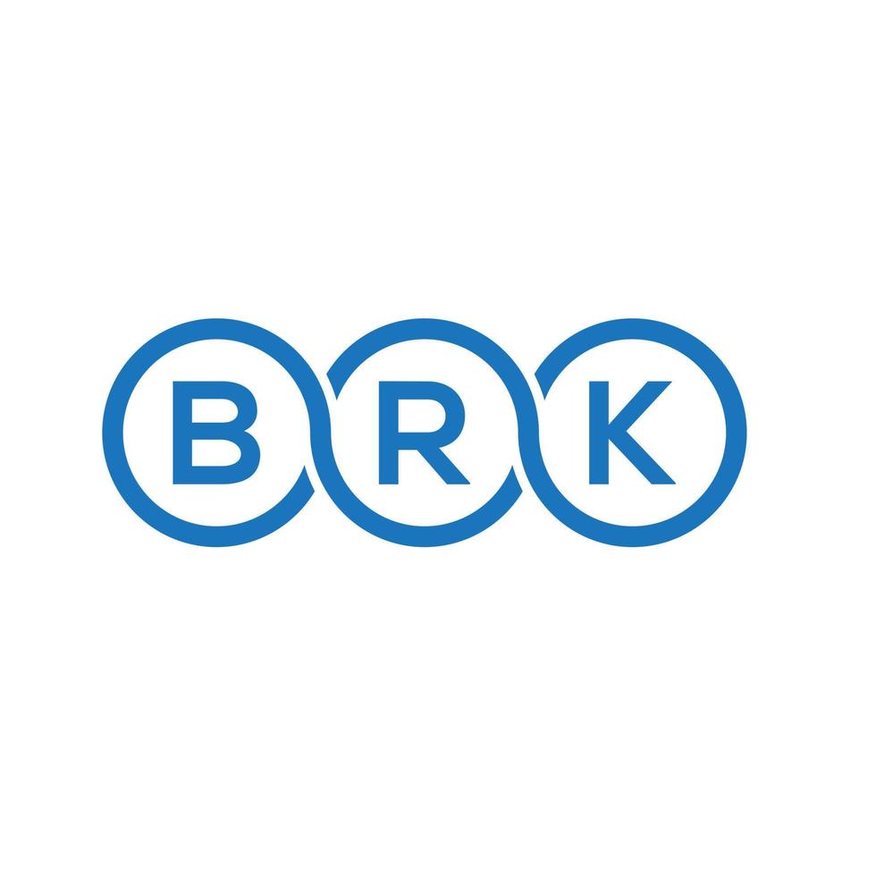 BRK brief logo ontwerp op witte achtergrond. brk creatieve initialen brief logo concept. brk brief ontwerp. vector