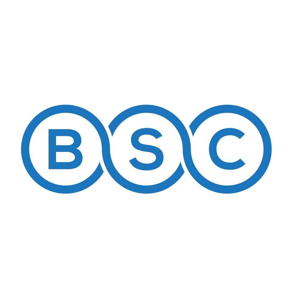 bsc brief logo ontwerp op witte achtergrond. bsc creatieve initialen brief logo concept. bsc brief ontwerp. vector