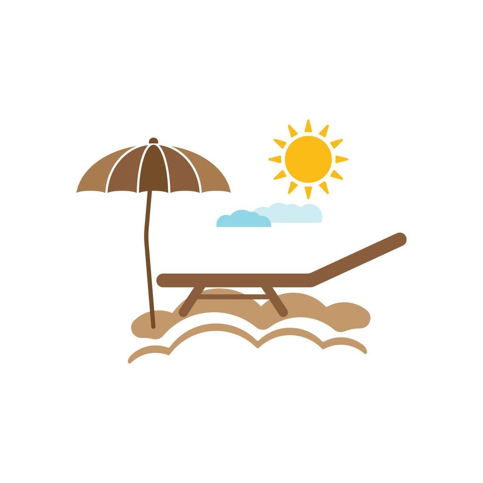 paraplu tafel zee logo vector