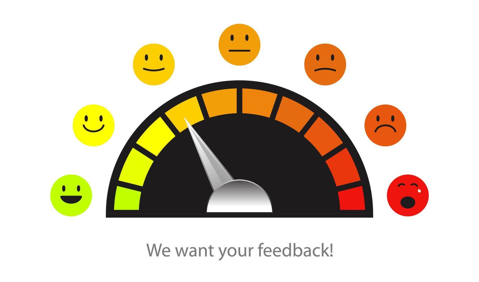 feedback schaal emoji concept illustratie vector