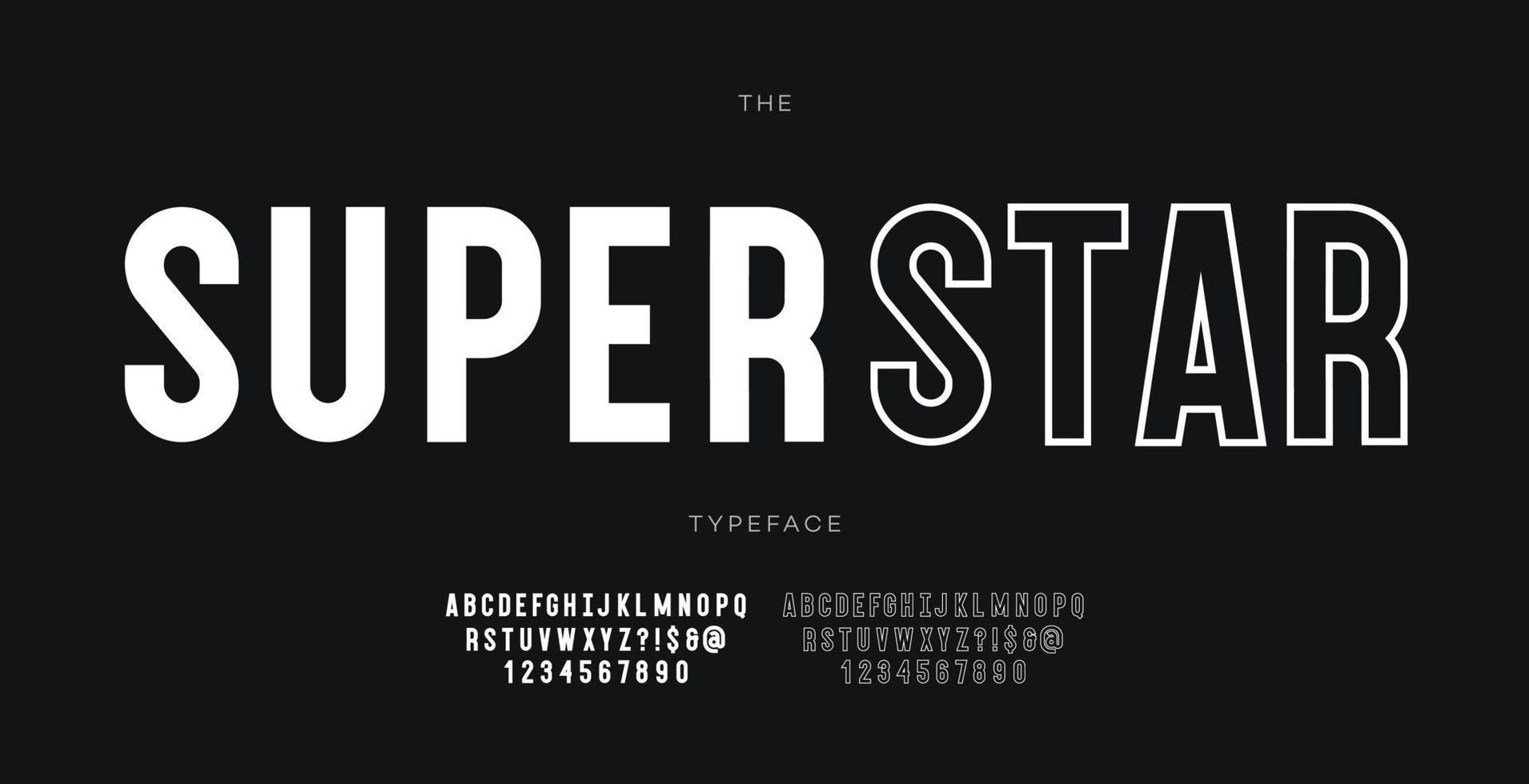 vector lettertype set trendy typografie