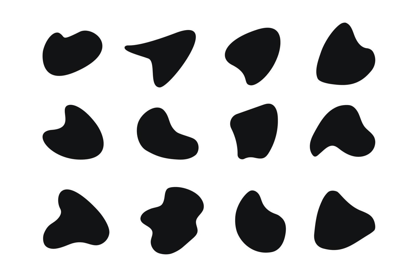abstracte vloeibare vorm zwarte kleur geïsoleerd op een witte achtergrond vector