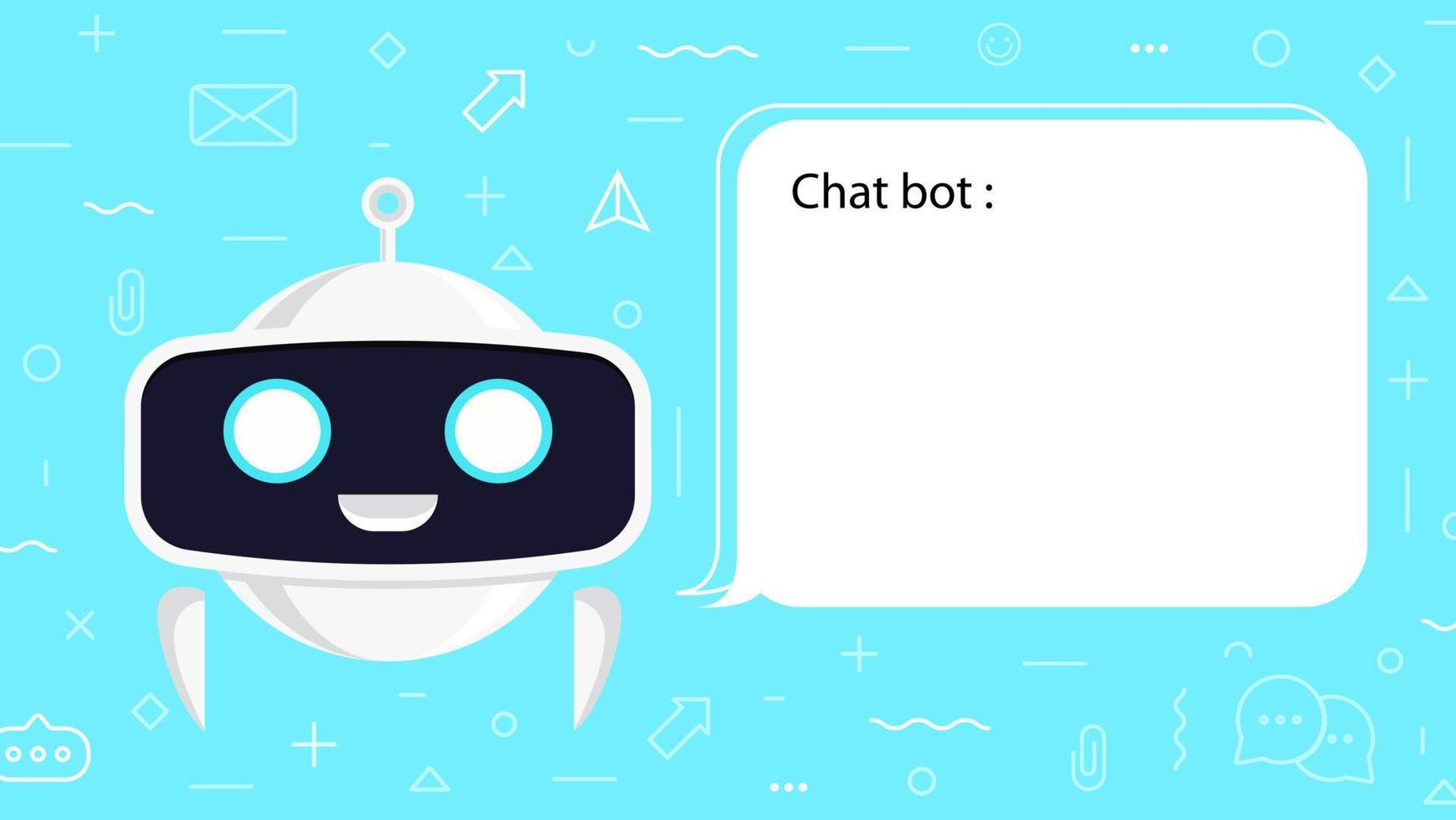 chat bot concept illustratie voor virtuele assistent vector