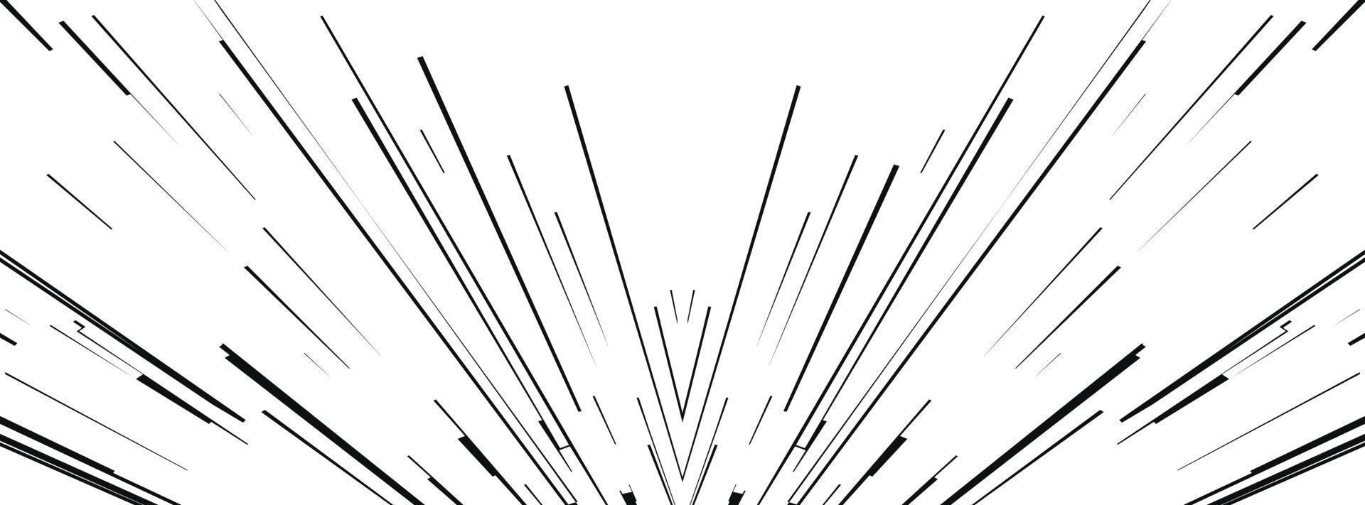 stripboek snelheidslijnen geïsoleerd op een witte achtergrond vector