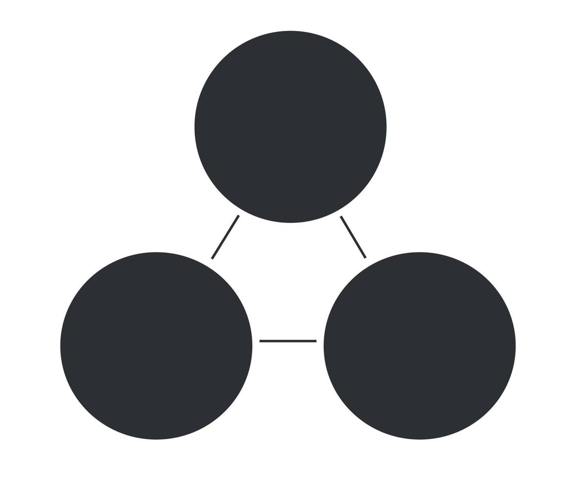 venn-diagramsjabloon voor presentatie vector