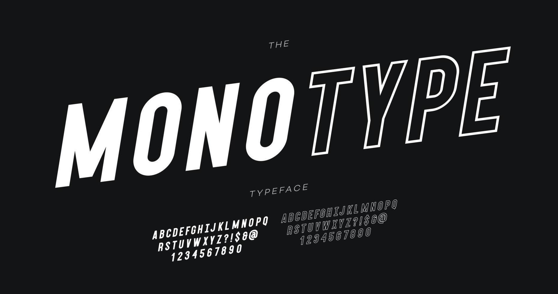 vector lettertype set moderne typografie voor infographics