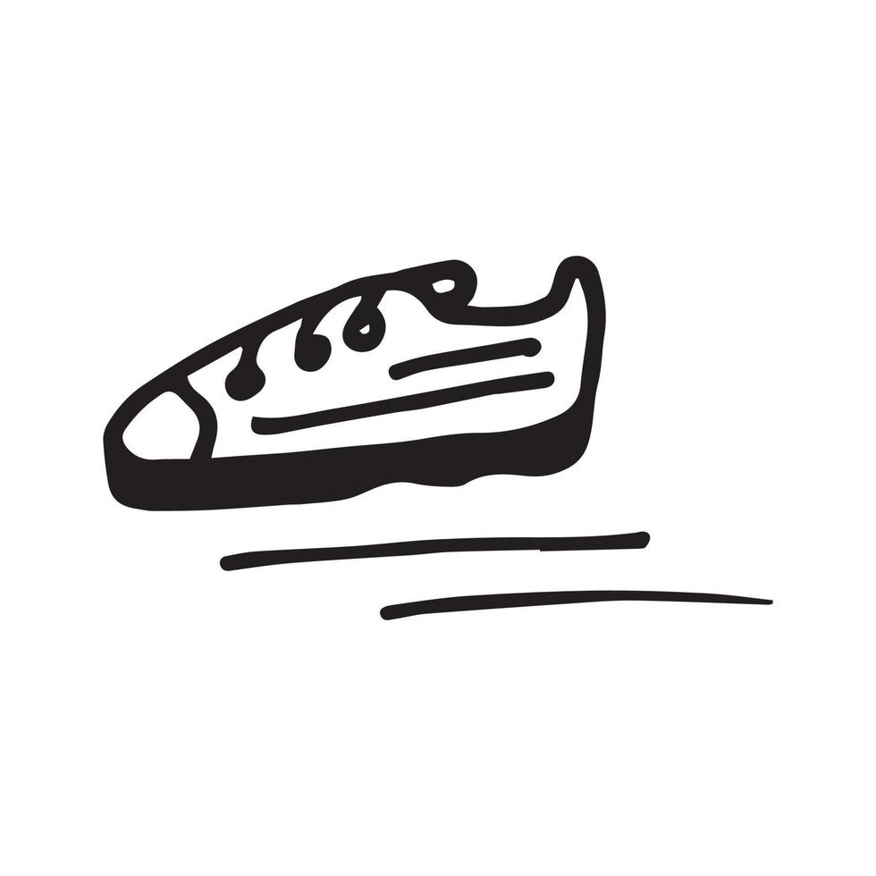 hardloopschoenen in doodle-stijl vector